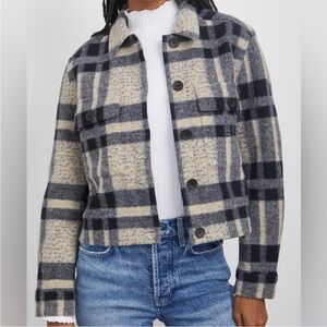 Rails plaid cropped shacket